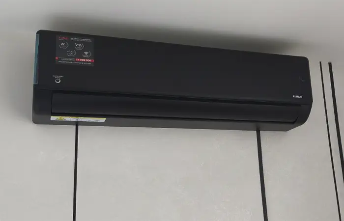 Установка черного кондиционера